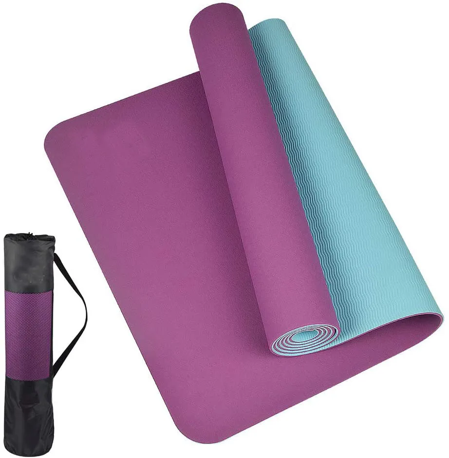 

Extra Thick Fitness Workout Mat Non-Slip Exercise Yoga Mat High Density Eco-Friendly TPE Mat