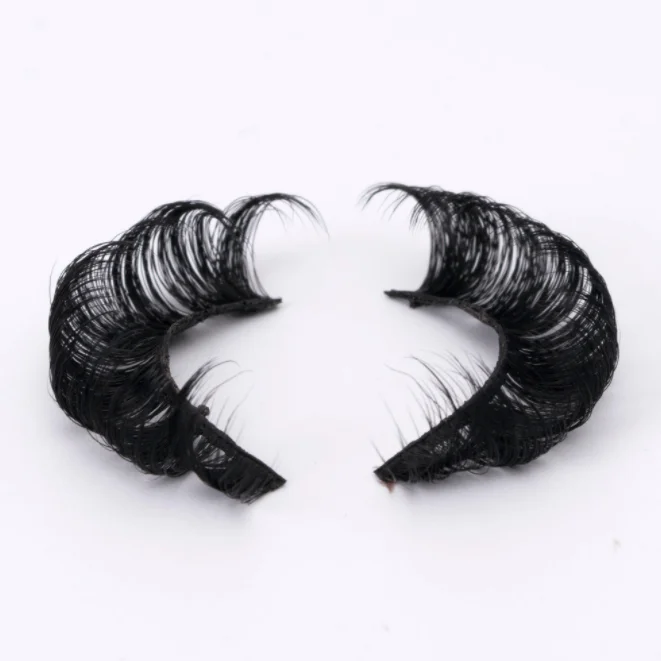 

3d Two Tone Faux Mink Russian Lashes Winged Eyelash Extensions C Dd D Curl Silk Lashes Russian Full Strip Eyelashes, Black