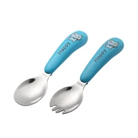 

Plastic Handle Tableware Cute Cartoon Children Cutlery Stainless Steel Baby Spoon