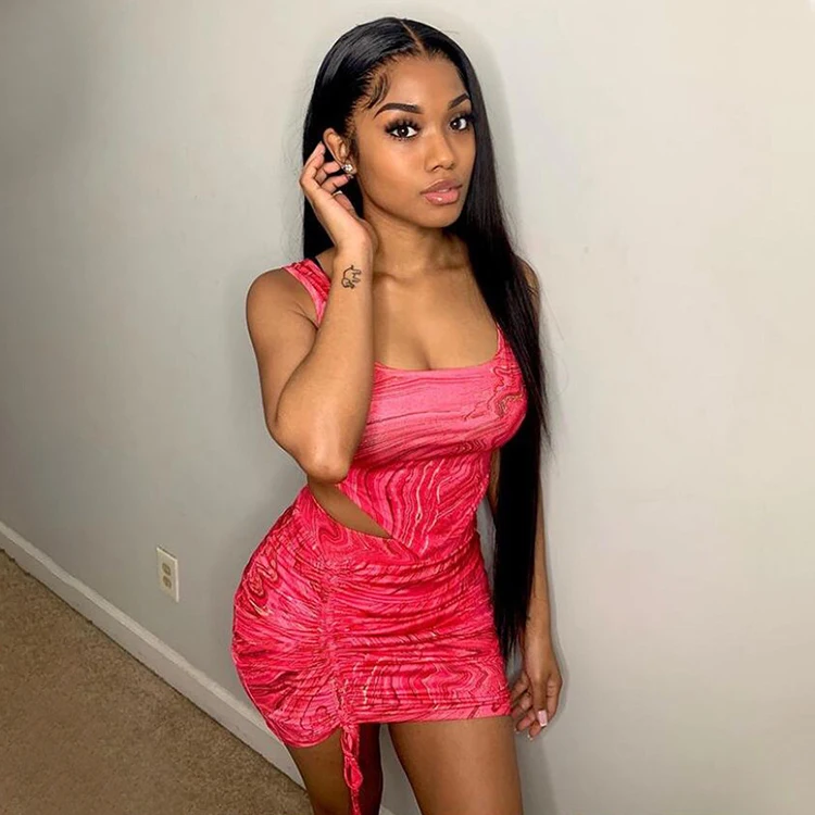 

2021 Summer Women Fashion Irregular Print Square Neck Top And Skirt Style Set 2PC Outfits Women Sleeveless Skirt Sets Lady Sexy, Pink,blue,brown,black