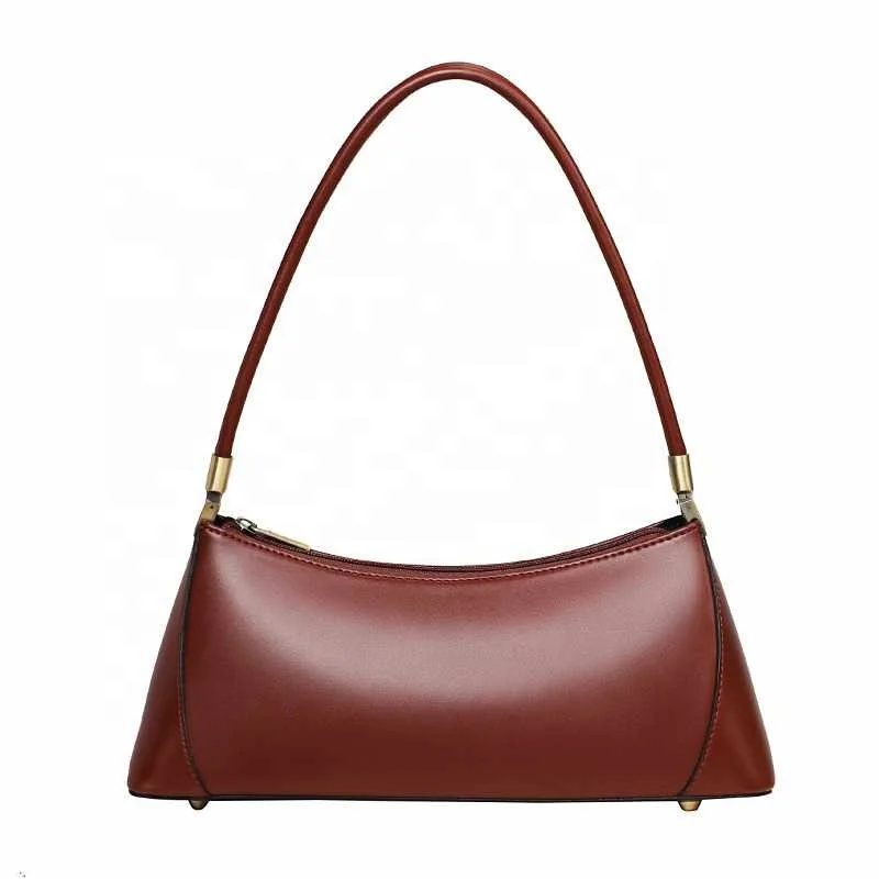 

New Vintage handbag French stick underarm Genuine Leather bags bag