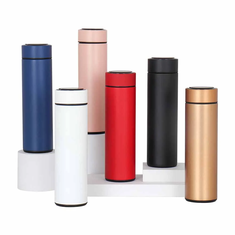

Amazon top seller Double Wall led temperature display vaccum flask stainless steel smart water bottle with filter, Customized color