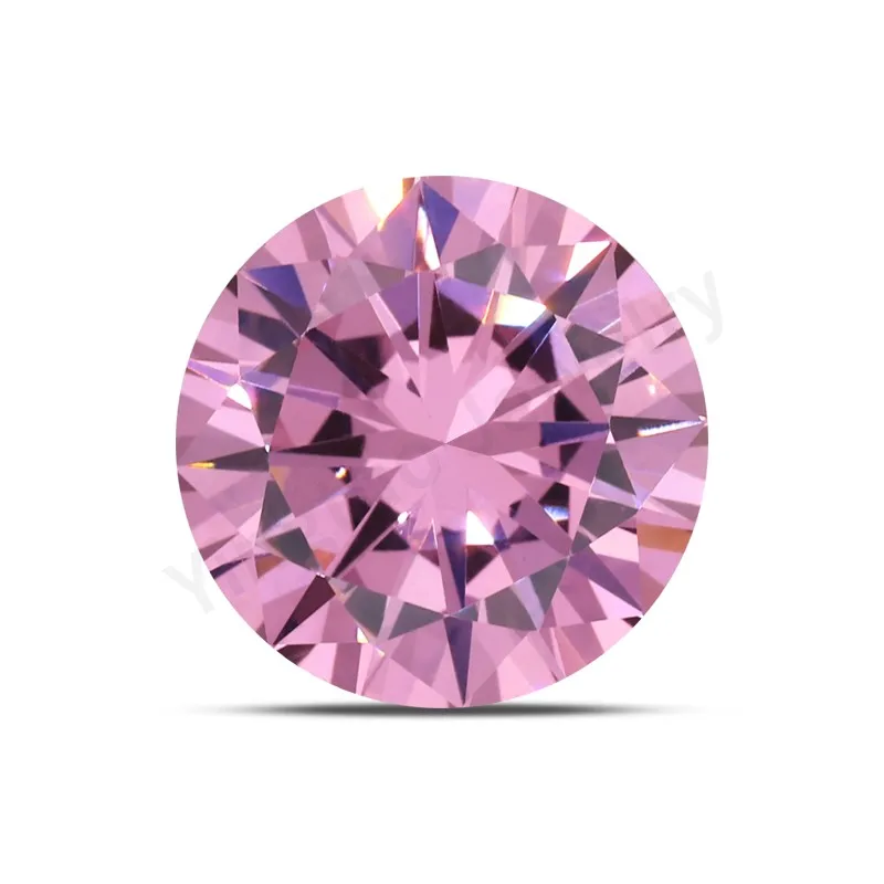 

YT Jewelry Synthetic Cubic Zirconia Pink Round Shape Cut Loose Stones CZ