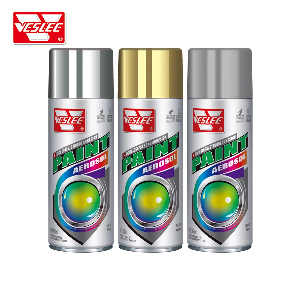 Chemical Resistant Chrome Effect Metallic Custom Chrome Spray Paint For