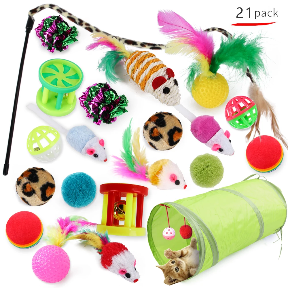 Cat Pass Cat Stick Mouse Supply Cat Toy Set Of 21 Pieces - Buy The Cat ...