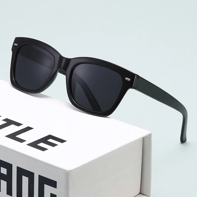 

customized fashion uv400 protection sun glasses plastic black square oversized polarized women men sunglasses 2023