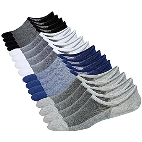 

ML-162 Mens Mesh Breathable Cotton Comfortable No Show Socks, Custom color