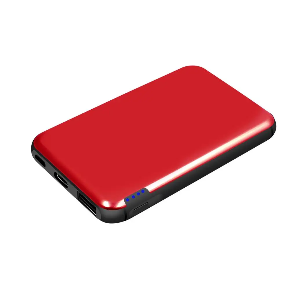 

Business Gift Cheap Small Powerbank 5000mAh Free Customize Logo Super Mini Mobile Power Bank, Phone Backup Charger, Black, gray, red, golden