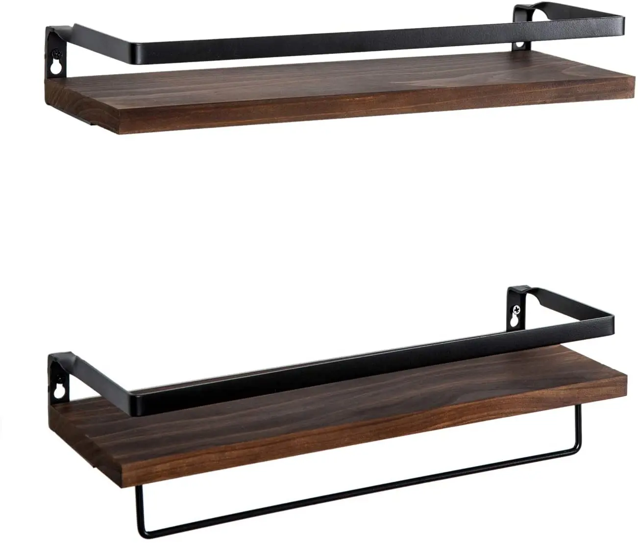 

Multi-functional Wall Mounted Storage Shelves For Kitchen and Bathroom Wood And Iron Shelf For Storage