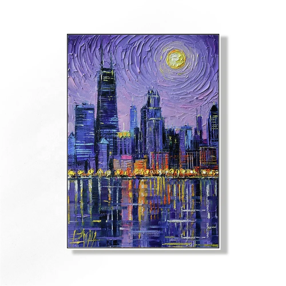 

Hot Sale Abstract Handmade Oil Painting Canvas Paintings Home Decor Living Room Wall Art Landscape Knife Oil Painting