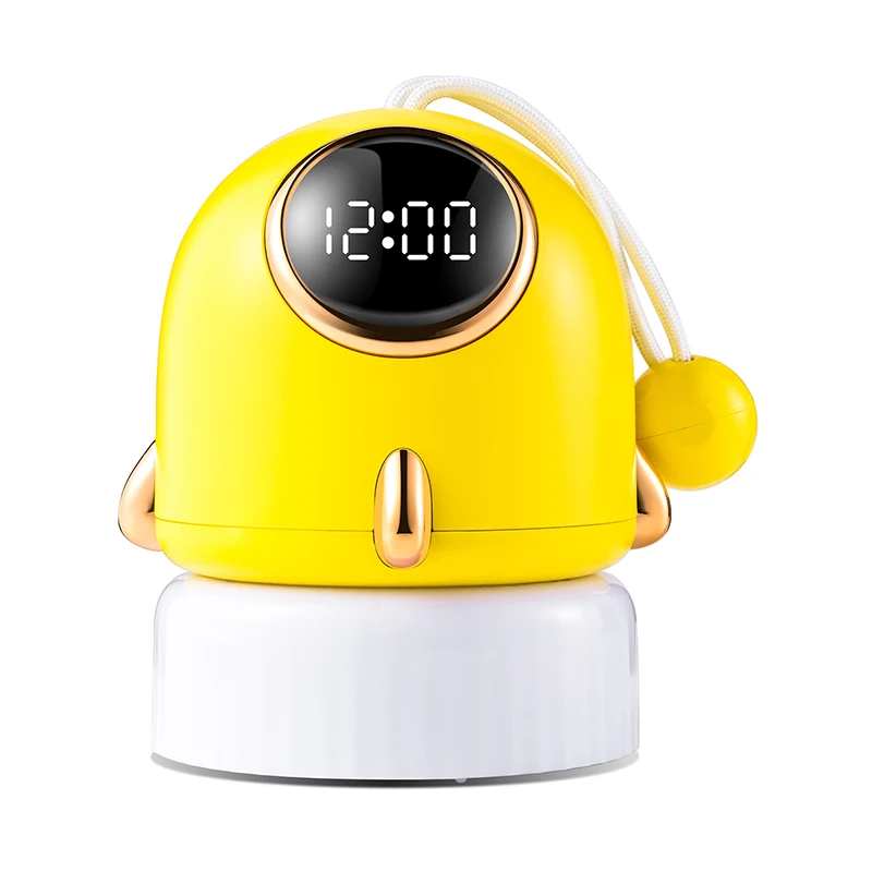 

Children's bedroom bedside alarm light LED romantic atmosphere star sky projection cartoon portable clock projection light