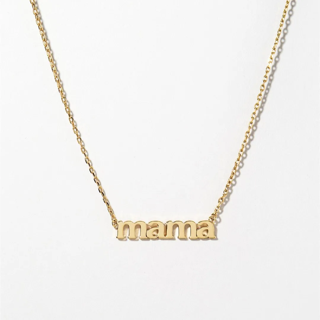 

18 Gold Plated Stainless Steel Jewelry Letter Necklace for mama SL-N039