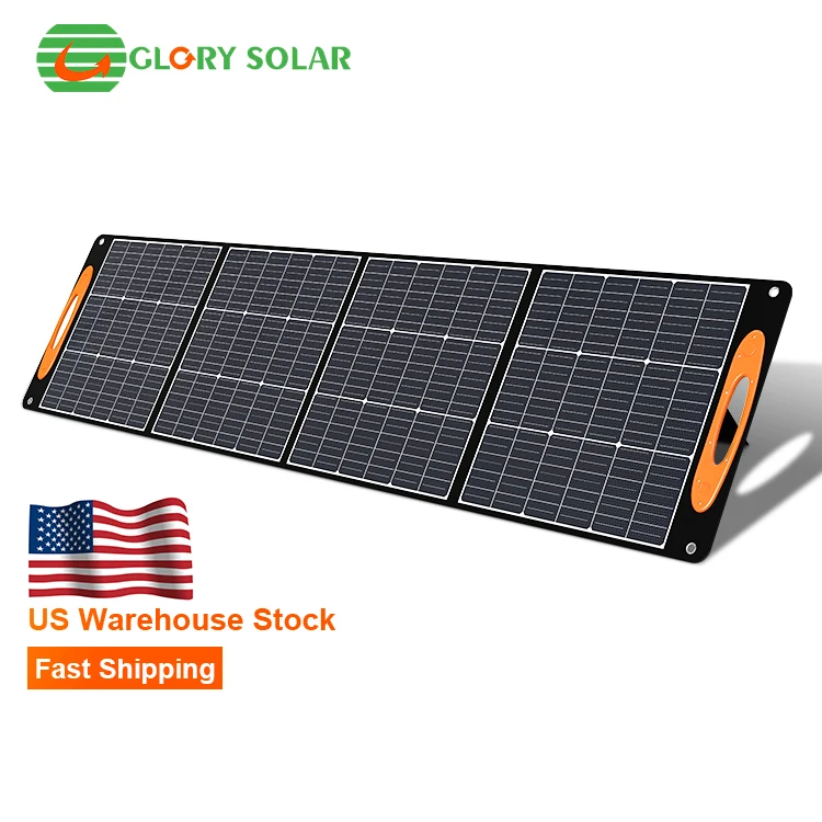 

US warehouse EFTE 200W folding solar panel Charger for phone laptop portable solar panel using for battery camping