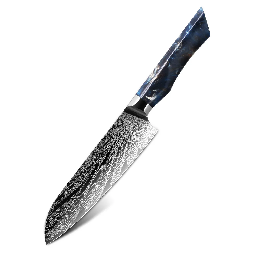 

Japanese Santoku Kitchen Knife Damascus AUS10 Steel Kochmesser Sharp Kitchen Knife Santoku