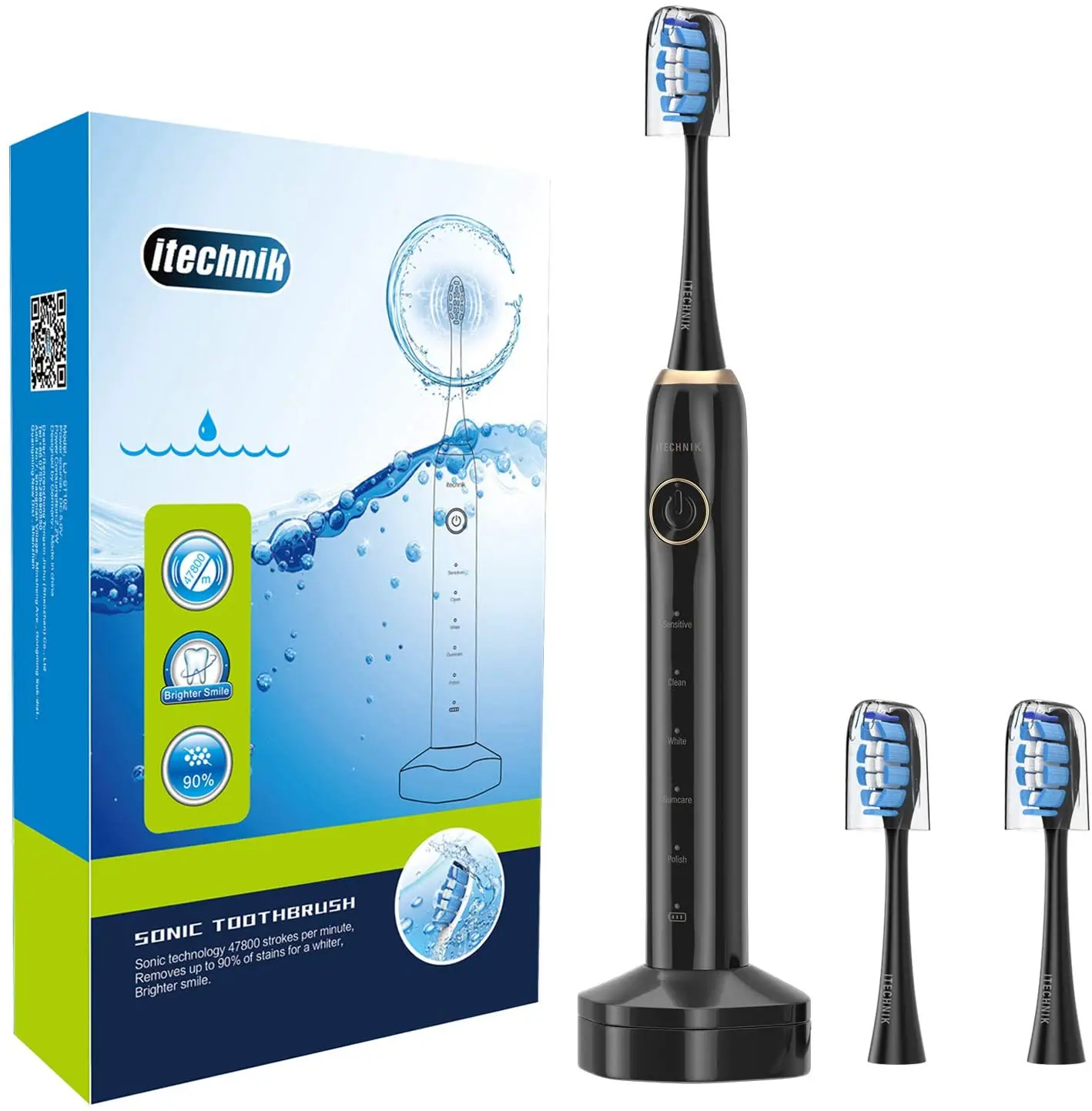 

IPX7 Waterproof Sonic Electric Toothbrush 5 Modes Use Protecting Gums Improve Oral Health
