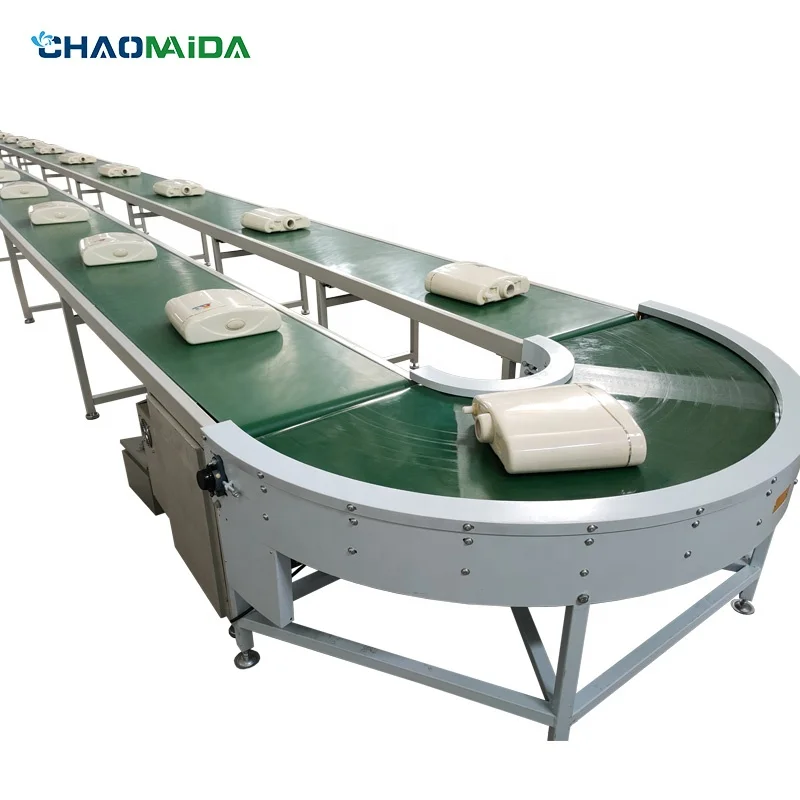 

Mobile 90 Degree Curve Belt Conveyor Custom Industrial Pvc Rubber Oil Resistant Motor 220V/380V Chaomaida Provided 2.2 KW CN;GUA