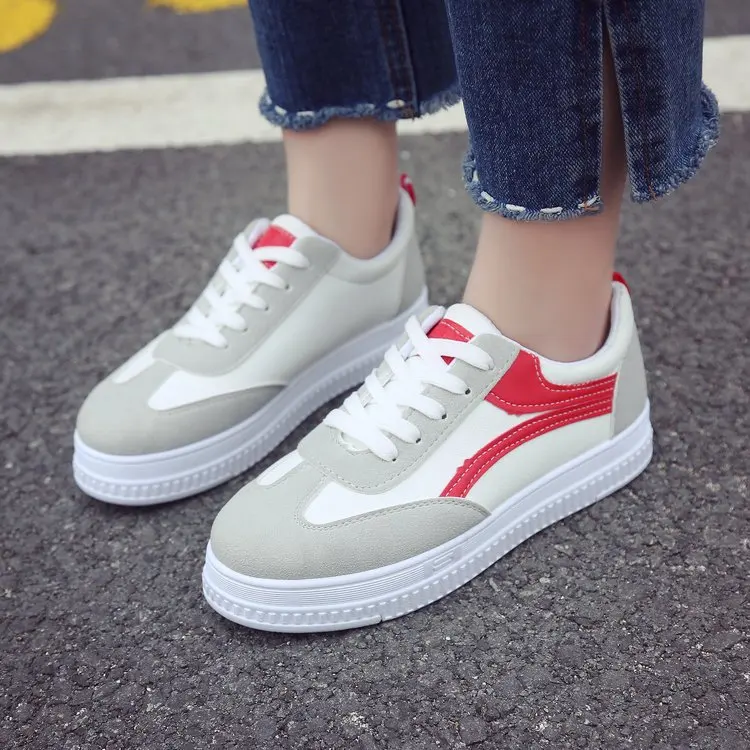 

Korean version of 2021 autumn new products thick-soled white platform shoes female students sports casual board shoes, Picture color