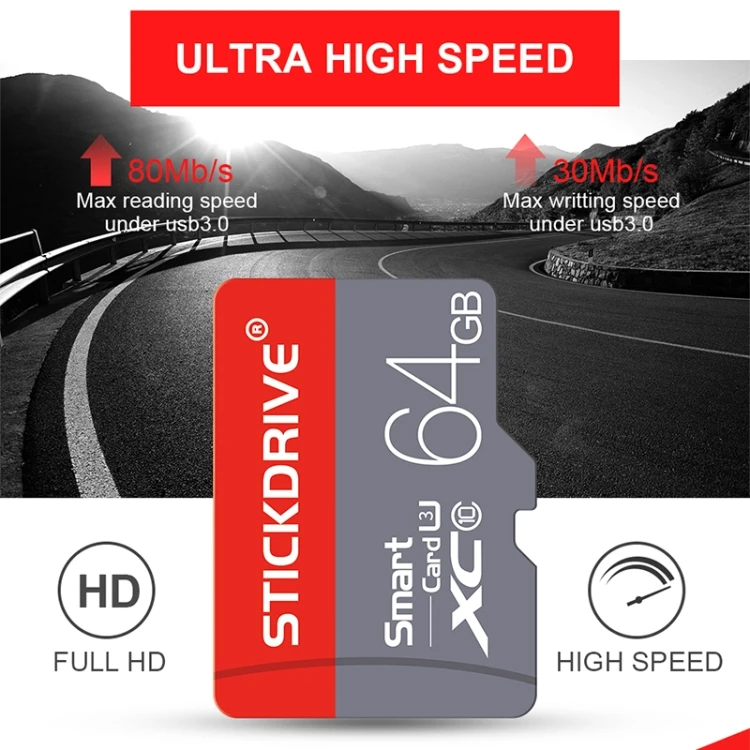 Dropshipping High Speed STICKDRIVE 32GB U1 Red and Grey TF(Micro SD) Memory Card with Factory price - ANKUX.COM