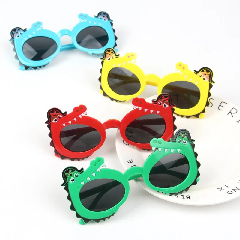 

Y&Y Baby Cute Cartoon Pirate Crocodile Toy Anti-ultraviolet Kids Sunglasses, As picture shows