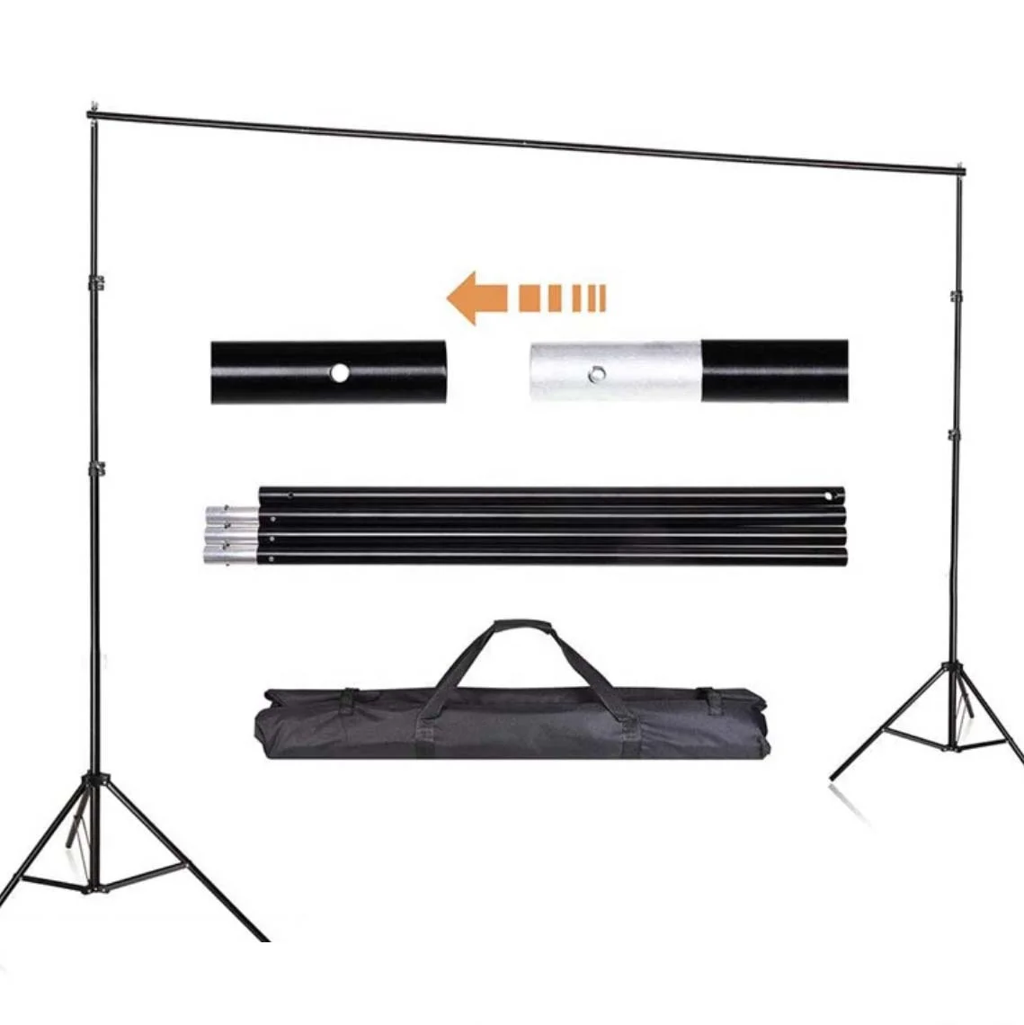 

High quality adjustable 6.5x10ft aluminum frame photo studio backdrops photo editing background support stand
