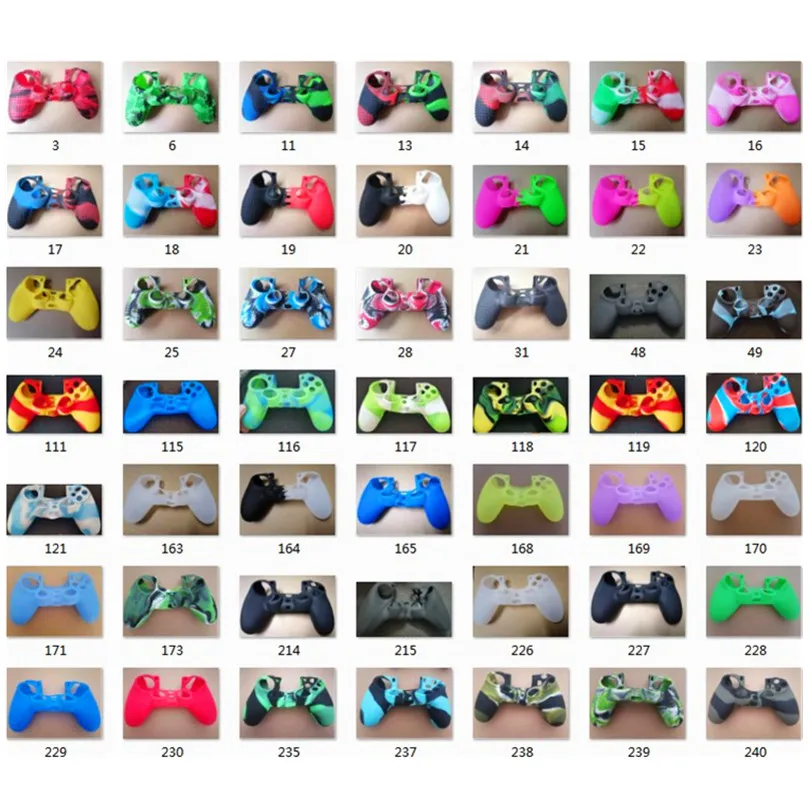 

Dropshipping Camouflage Colorful Protective Soft Controller Grip Silicon Camo Skin Cover Case for PS4 Controller