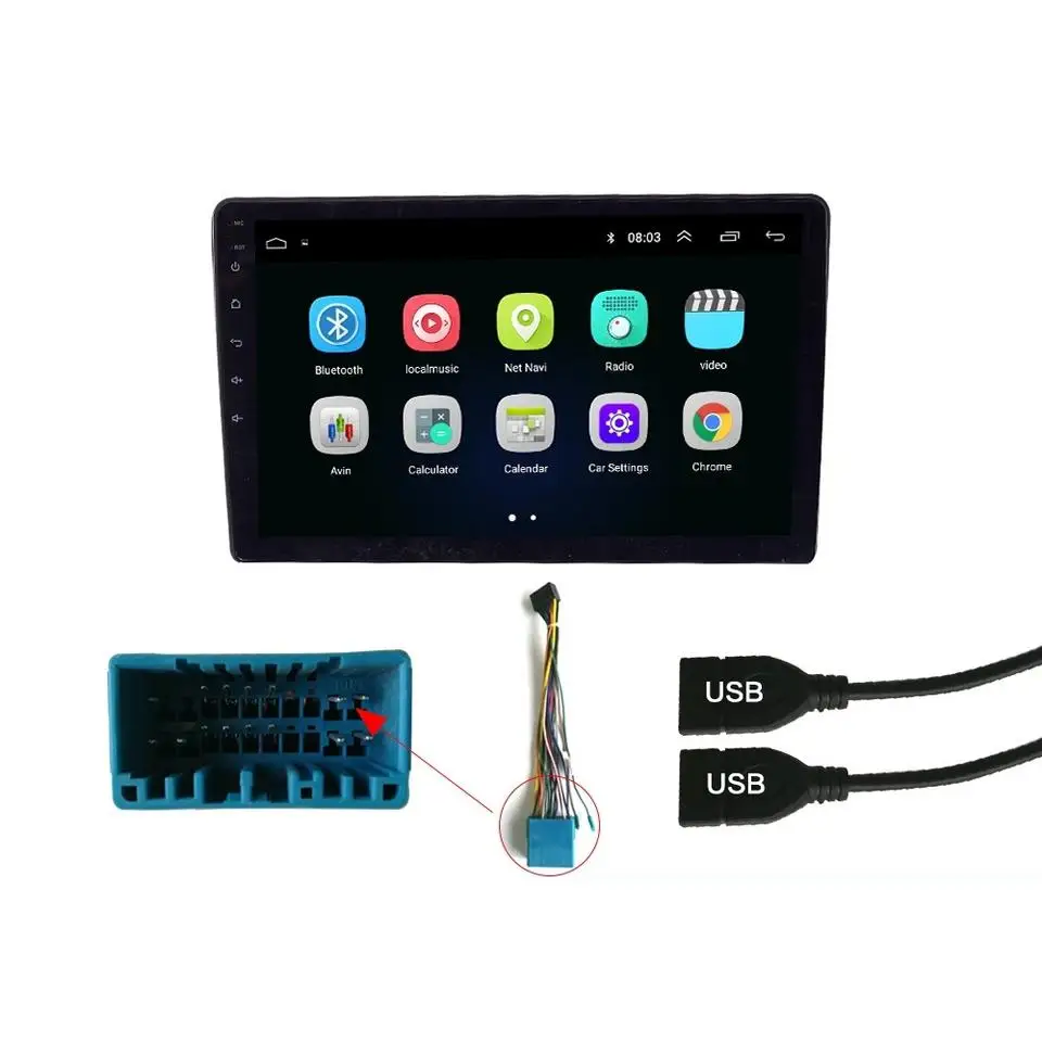 

9 Inch Double 2din Car Radio Android Multimedia Video Player Universal Auto Radio Car Stereo Touch Screen Mirror Link Carplay