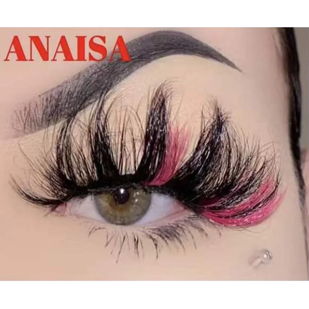 

2022 New Arrivals 25 mm Mink lashese Mink lashese with case Colored eyelashes Lashes3d wholesale vendor 25mm, Colors