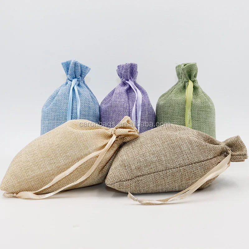 Natural Hemp Drawstring Bags Wholesale Burlap Gift Drawstring Pouch