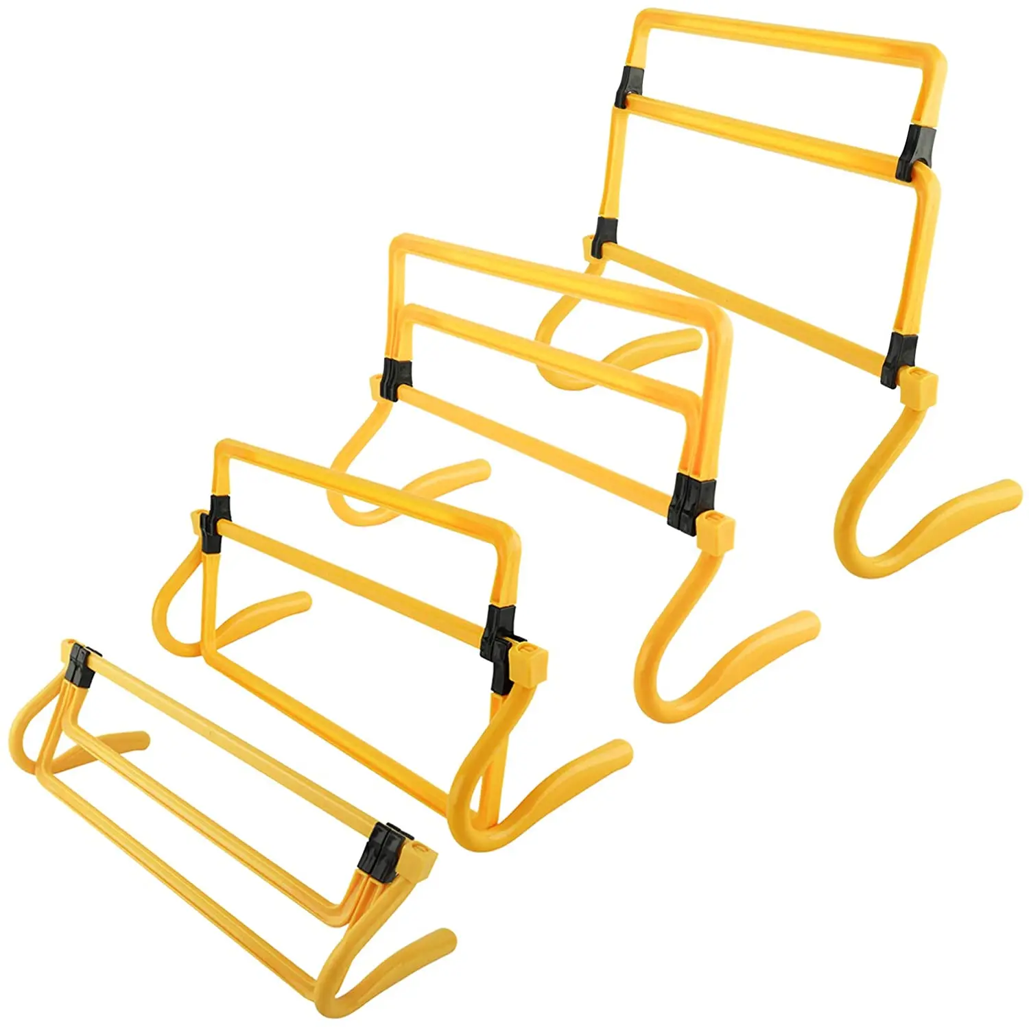 

Adjustable Hurdle Set for Agility Speed Training, Foldable for Jumping, Racing, Obstacle Courses,Soccer,Track & Field, Orange, yellow, blue, red,etc