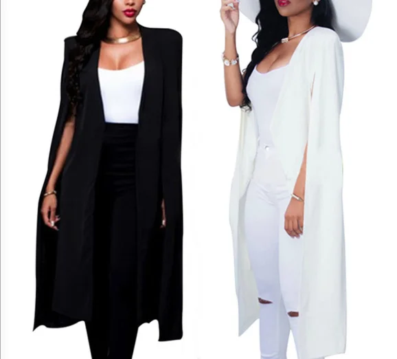 

Oversized Autumn Black White All Match Fashion Women Long Suit jacket, Blask white