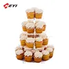 Clear Acrylic Ring Pyramid Cupcake Stand Counter Display / Acrylic Cake Stand