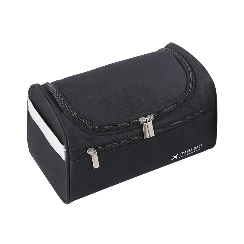 

Eco-friendly Factory Recycled Toiletry Bag Recycled Polyester Fabric Travel Toiletry Bag For Men Toiletry Bag, Black, navy blue