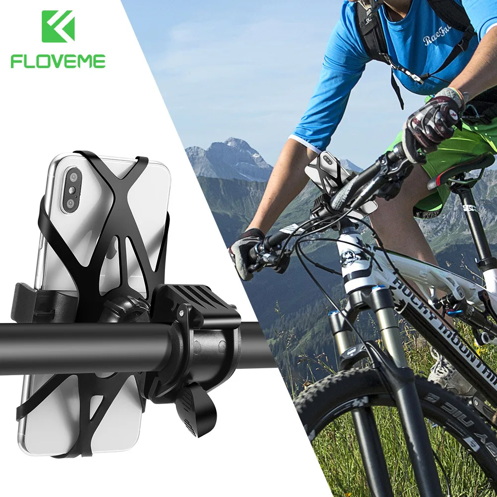 

Floveme phone socket Bicycle Phone Holder soporte para celular Universal ABS Silicone 360 Rotation Bike mobile phone accesories