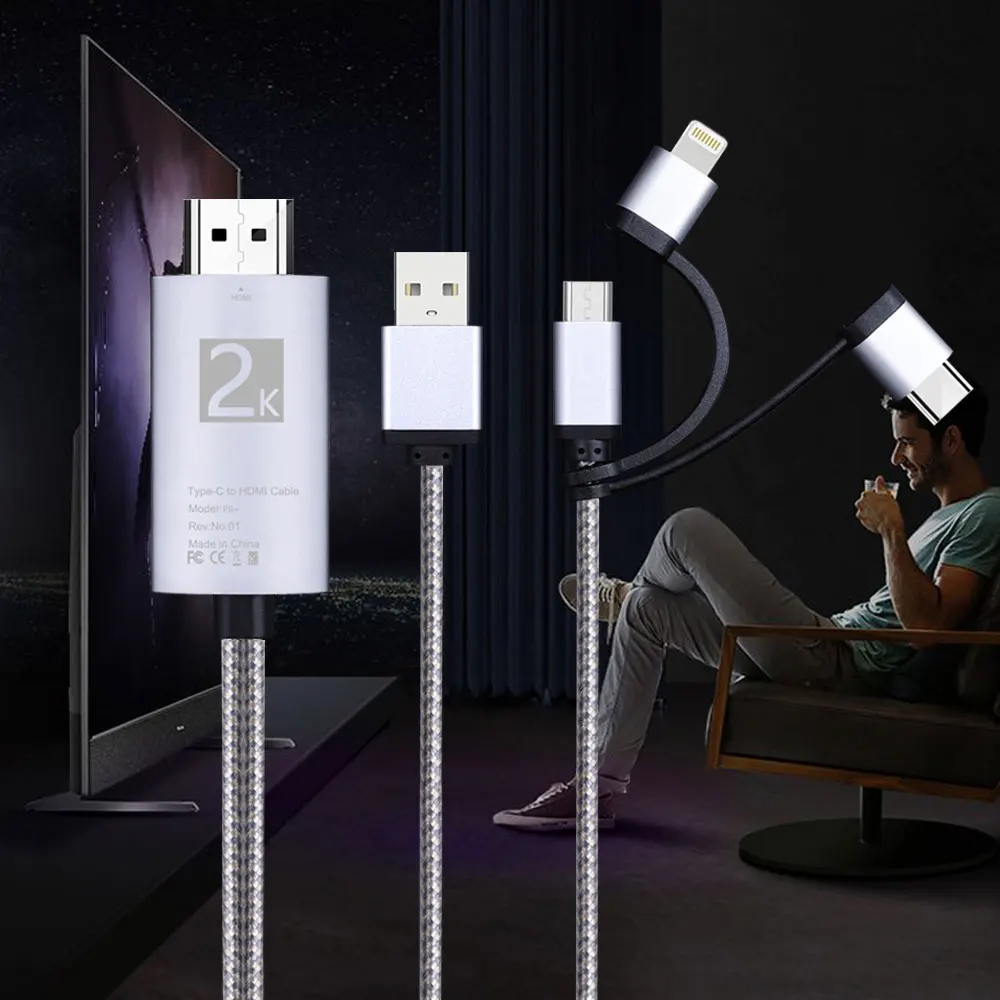 SIPU 3 in 1hdmi to type c convater usb 3.1 type c to hdmi cable 2k 30hz for android computer multimedia - ANKUX.COM