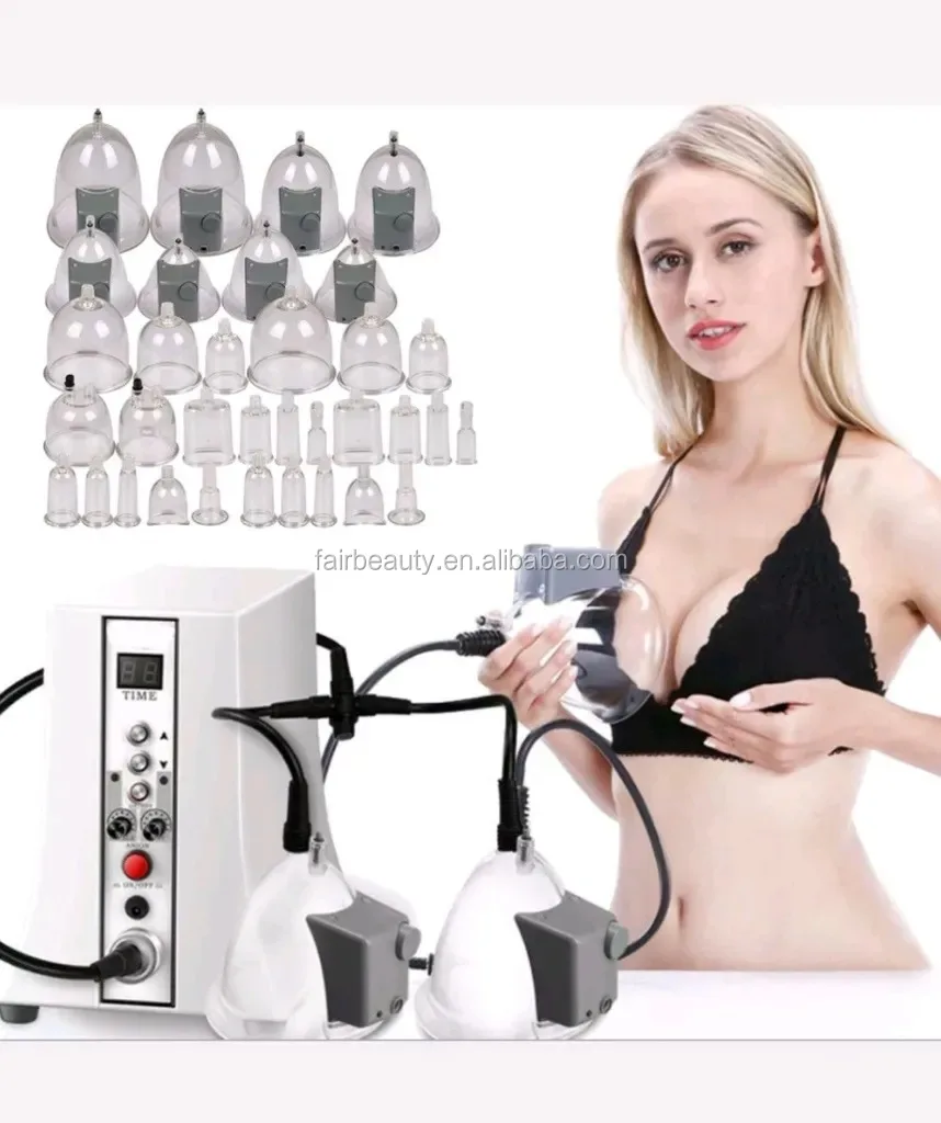 

Foshan Factory Vacuum Butt Lifting Enlargement Vacuum Suction Body Massager Machine for SPA, Grey