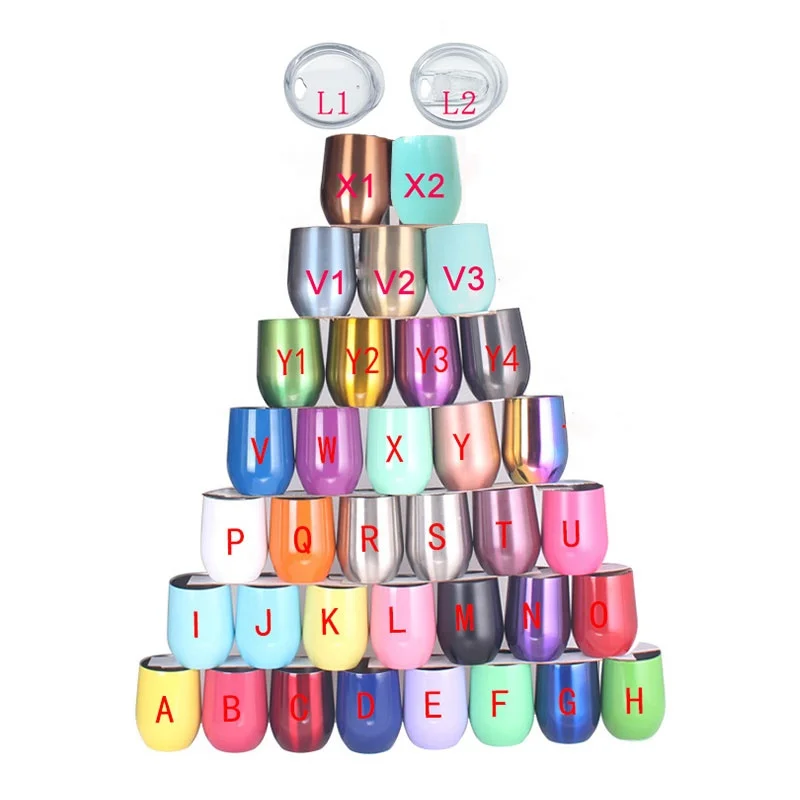 

Amazon Christmas Gift 12oz Vacuum Insulated Double Wall Stainless Steel Wine Tumbler With lid