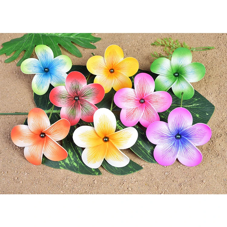 

Artificial Dance Party Decorative Women Accessories Hawaii Foam Flowers Clips, 8 colors