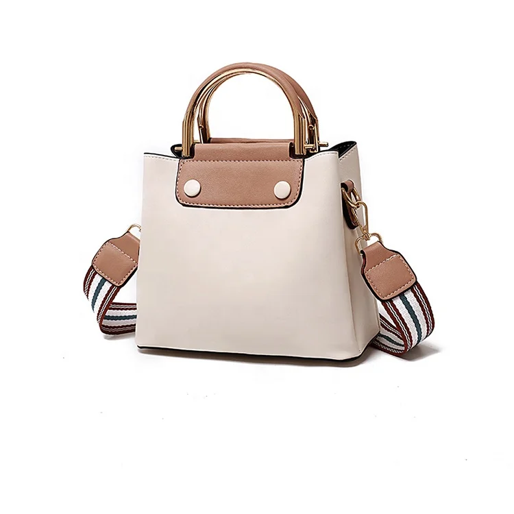 

2020 New product stripe bucket type fashion for ladies handbags