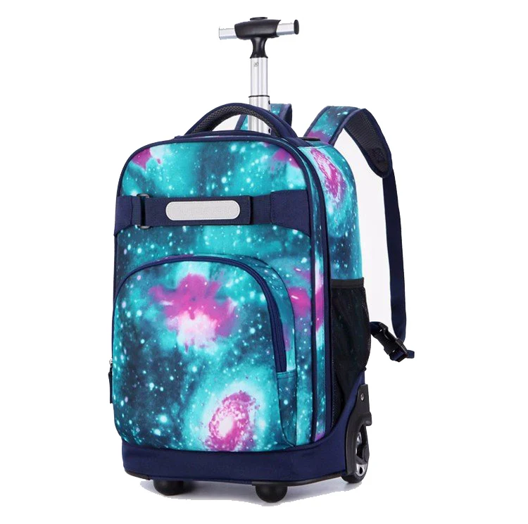 

luggage Removable Hand Trolley Luggage Wheeled Backpack Rolling Backpacks 2 Wheels, Black,purple,blue