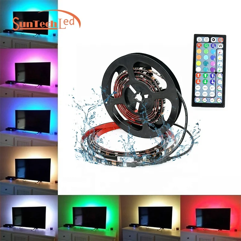 2020 New Bluetooth LED Light  Color Changing 12v  RGB  TV backlight strip light 5050 waterproof 4m