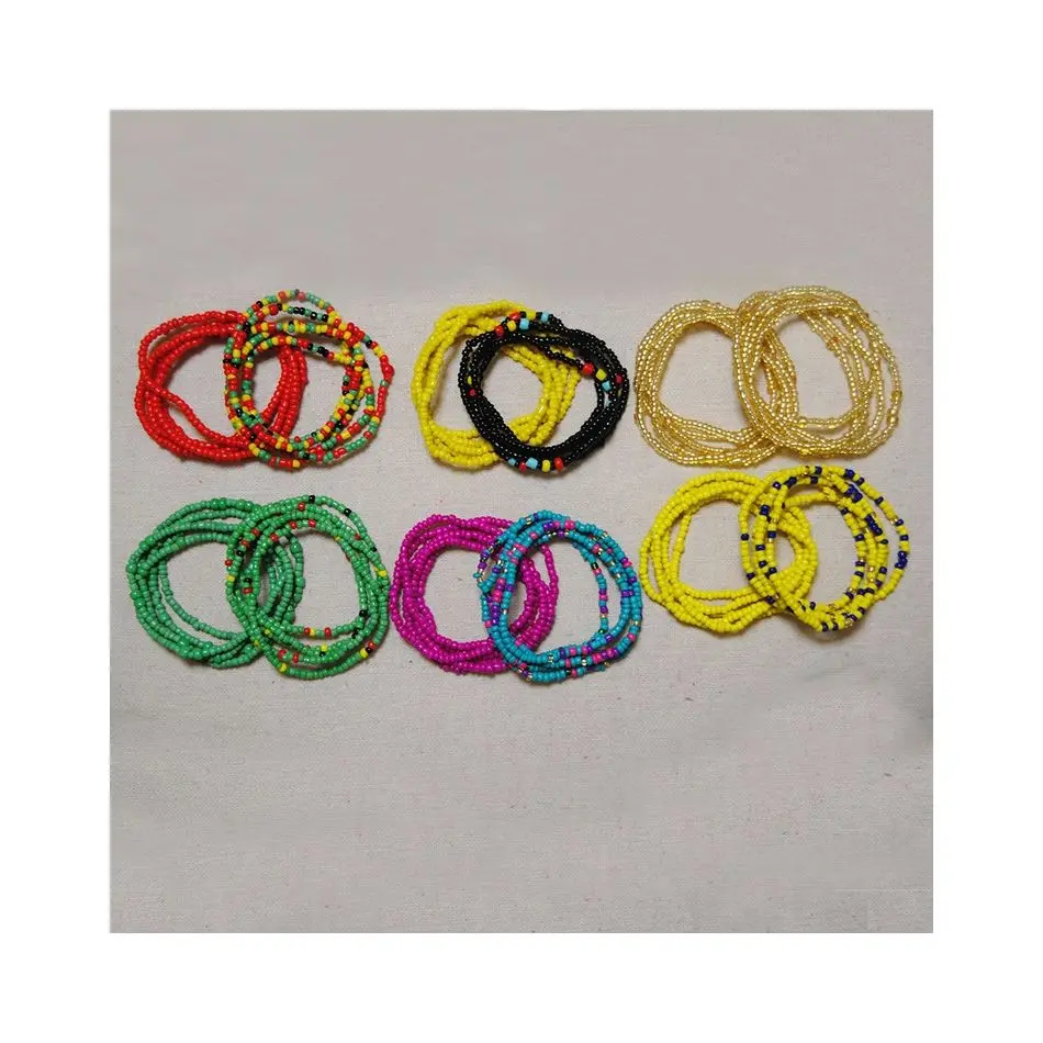 

Summer Waist Bead Chains Colorful Waist Belly Beads Body Chains Bikini Jewelry for Women and Girls, Golden,silver