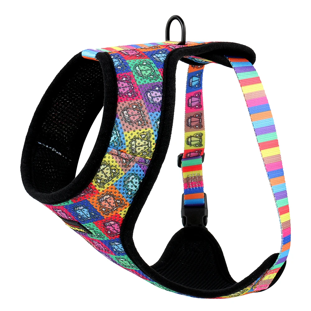 Fashion Personalized Designer Reversible Harness Soft Mesh Padded