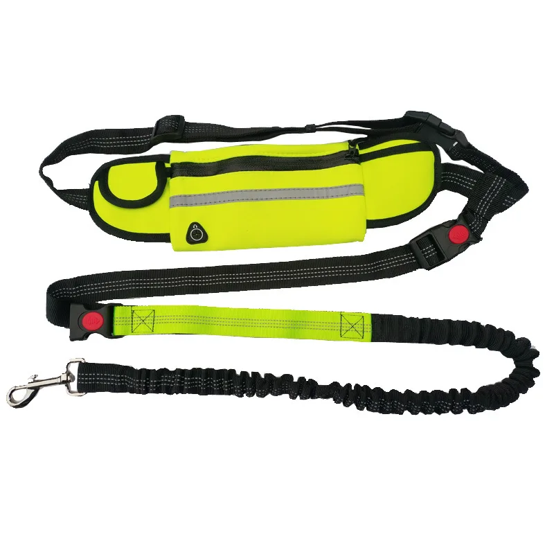 

Hands Free Dog Leash With Bag Walking Dog Leash Sports leash retractable out to walk Walking Dog rope, Picture