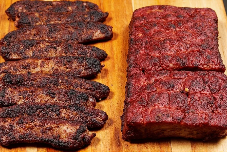 Beef Ribs Smoking on Pit