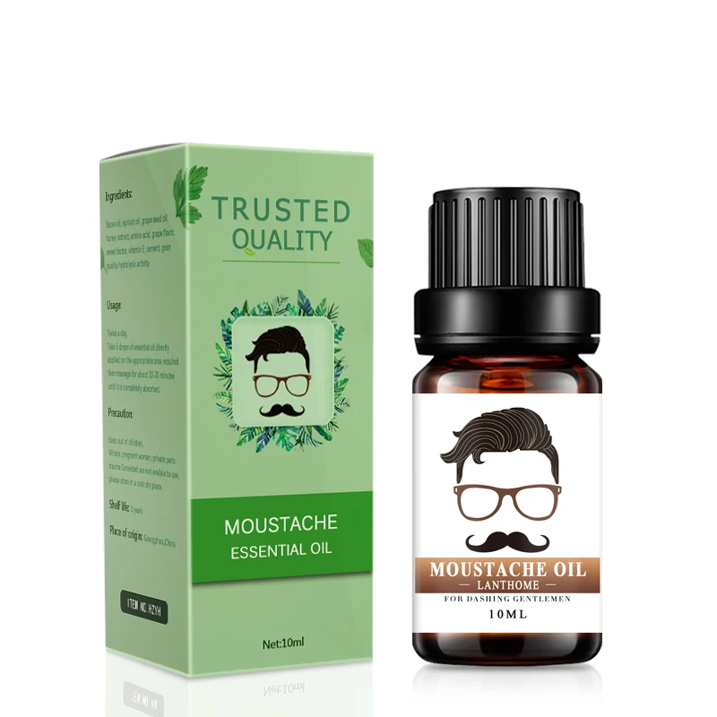 

Lanthome men hair beard growth essential oil beauty pure nutrients regrowth treatment