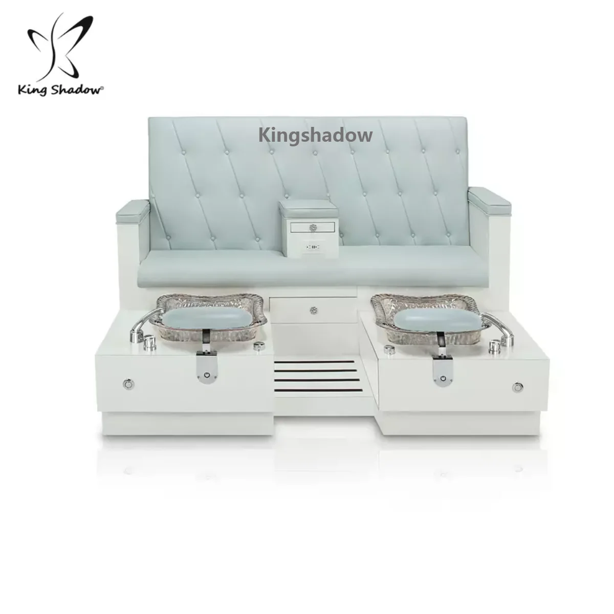 double pedicure bench