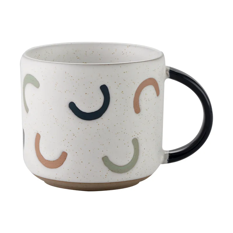 

UCHOME ins Nordic color glaze ceramic mug creative stoneware coffee cup couple water cup mug, 3 colors