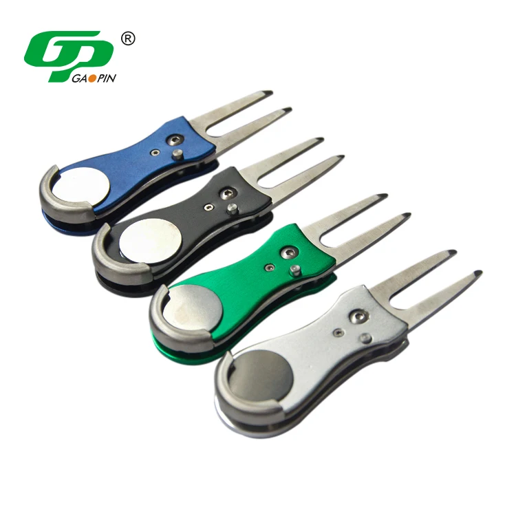 

GP Factory OEM Various Colours Bulk Golf Divot Tool With Blank Steel Ball Marker, Various color