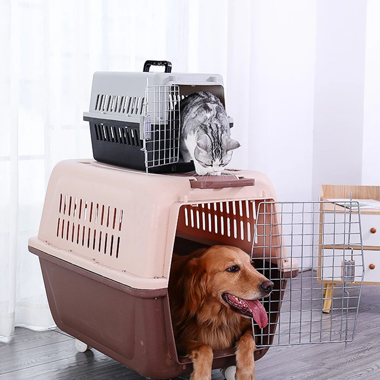 

Plastic Pet Carrier For Cat Dog Puppy Rabbit Travel Box Basket Cage Outdoor New transport pet kennel crate travel cage, Customized color