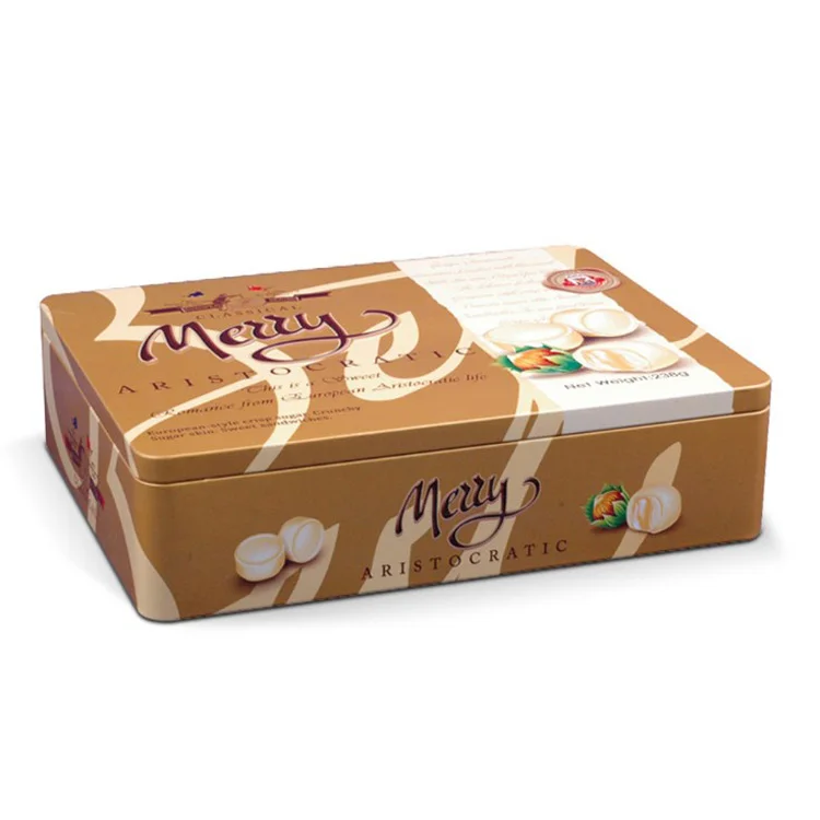 
OEM Passed LFGB,SGS Testing High Quality Candy Cookie Chocolate Tin Boxes Packaging Full Printing Chocolate Tin 